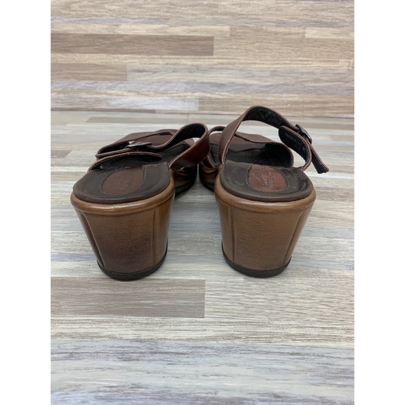Dansko Annabel Wedge Sandal Sz 38 Brown - Picture 4 of 6